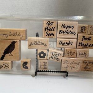 Stampin Up Wooden Stamps. Variety